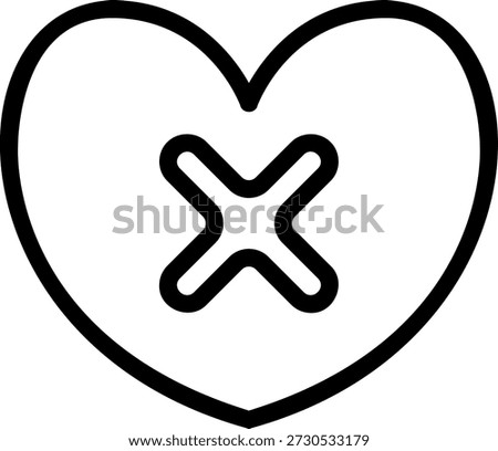 dislike line icon illustration vector