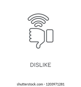 Dislike linear icon. Dislike concept stroke symbol design. Thin graphic elements vector illustration, outline pattern on a white background, eps 10.