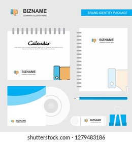 Dislike Logo, Calendar Template, CD Cover, Diary and USB Brand Stationary Package Design Vector Template