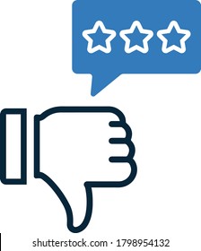 Dislike, negative review icon design