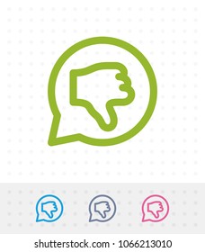 Dislike Notification - Zap Icons. A professional, pixel-aligned icon.