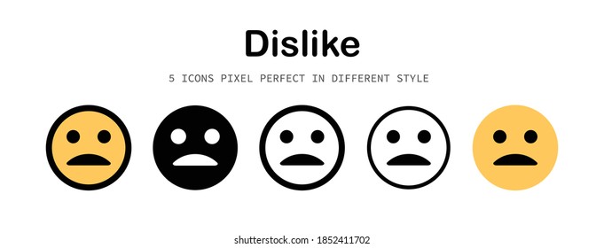 Dislike pixel-perfect icon for design work such as website, application, infographic, book, magazine, presentation, poster, screen printing.