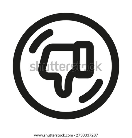 Dislike professional line icon. Professional Line Vector Icon with modern feedback concept, minimal clean outline design and scalable negative response symbol

