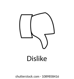 dislike sign hand icon. Element of web icon with name for mobile concept and web apps. Detailed dislike sign hand icon can be used for web and mobile. Premium icon on white background