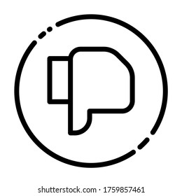Anders: Daumen-Down-Symbol-Vektorgrafik für mobile Apps-Benutzeroberfläche