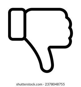 Dislike Thumb  Down Outline Line Icon 
