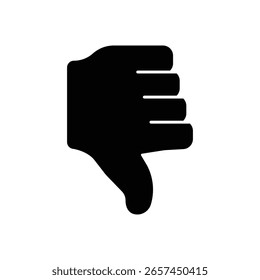 Abneigung gegen Daumen nach unten Negatives Feedback Füllsymbol