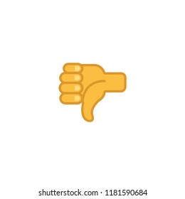 Dislike, thumbs down, vector illustration