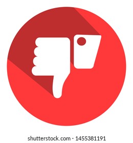 DisLike Vector Flat Icons on White Background. Design Elements for SMM, CEO, APP, UI, UX, Marketing, Business, Advertisement, Digital Network