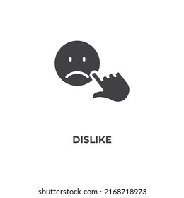 dislike vector icon. filled flat sign for mobile concept and web design. Symbol, logo illustration. Vector graphics