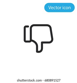 Dislike vector icon, illustration symbol