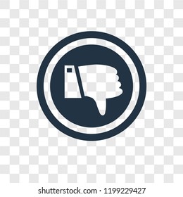 Dislike vector icon isolated on transparent background, Dislike transparency logo concept