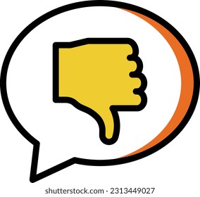 dislike  Vector illustration on a transparent background. Premium quality symmbols. Line Color vector icons for concept and graphic design.