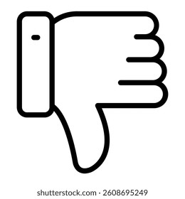 Dislike Vector Line Icon Design