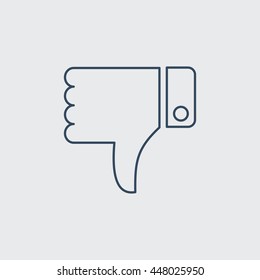 Dislike Vector Line Icon. Eps.-10.
