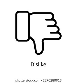 Vector de disgusto   iconos de esquema. Material gráfico simple