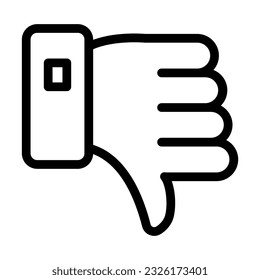 No Me Gusta El Icono De Línea Gruesa Del Vector Para Uso Personal Y Comercial.

