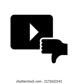 dislike video icon or logo isolated sign symbol vector illustration - high quality black style vector icons
