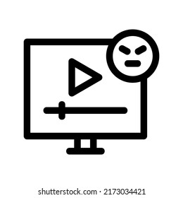 dislike video icon or logo isolated sign symbol vector illustration - high quality black style vector icons
