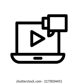 dislike video icon or logo isolated sign symbol vector illustration - high quality black style vector icons
