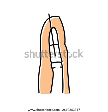 dislocated joint fracture color icon vector. dislocated joint fracture sign. isolated symbol illustration