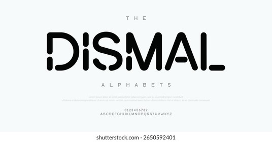 Dismal  calligraphy alphabet capital lettering a to z font family