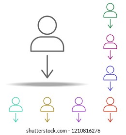 dismissal icon. Elements of business in multi color style icons. Simple icon for websites, web design, mobile app, info graphics