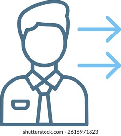 Dismissal Line Two Colour Icon