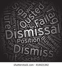 Dismissal ,Word cloud art background