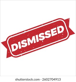 Dismissed stamp icon grunge distressed style