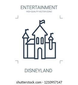 disneyland icon. high quality line disneyland icon on white background. from entertainment collection flat trendy vector disneyland symbol. use for web and mobile