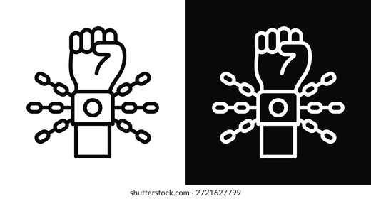 Disobedience Icon White And Black Background Style