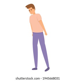 Icono de niño desobediente. Caricatura del icono del vector de niños desobedientes para el diseño web aislado en fondo blanco