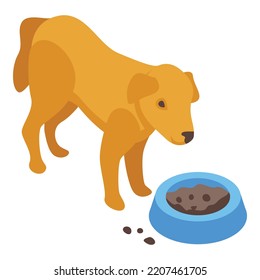 Disobedient food dog icon. Isometric of Disobedient food dog vector icon for web design isolated on white background