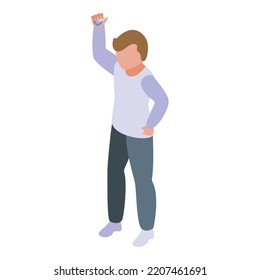 Disobedient parent boy icon. Isometric of Disobedient parent boy vector icon for web design isolated on white background