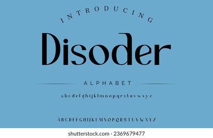 Disoder luxury elegant typography vintage serif font wedding invitation logo music fashion property