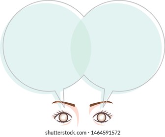 Disorder of eyes, cataract. Vector illustration.