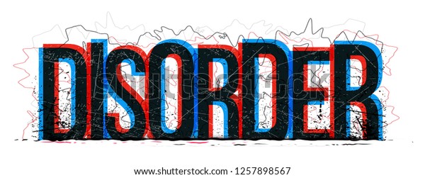 disorder-word-vector-creative-illustration-vector-de-stock-libre-de