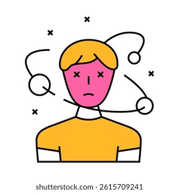 disorientation disease line icon vector. disorientation disease sign. isolated symbol illustration
