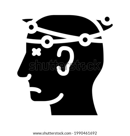 disorientation neurosis glyph icon vector. disorientation neurosis sign. isolated contour symbol black illustration