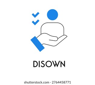 Disown Icon, Ownership Removal and Responsibility Rejection Concept, User Detachment and Access Revocation Symbol, Digital Permission Control and Disassociation Illustration