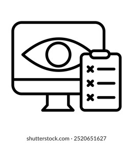 Disparate Views icon line vector illustration