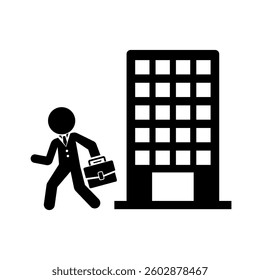 Dispatch employee silhouette icon. Vector.