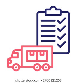 Dispatch Icon Line Color Style Vector Illustration