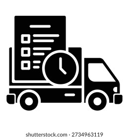 Dispatch icon for punctuality on delivery assignments