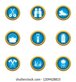 Dispatch office icons set. Flat set of 9 dispatch office vector icons for web isolated on white background