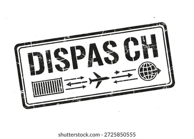 Sello de envío. Envío de correo aéreo logístico y entrega de carga. Elemento de Ilustración vectorial para el envío de mercancías en todo el mundo.