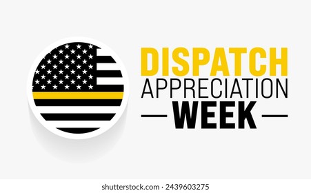 dispatcher appreciation week or Public Safety Telecommunicators Week background design template.