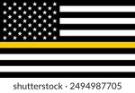 dispatcher flag. American dispatcher flag. Public Safety Telecommunicators or Security Guards  flag design. vector illustration.