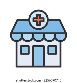 Dispensary Icon vector image. Suitable for mobile apps, web apps and print media.